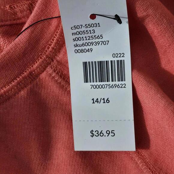 2/$30 Lane Bryant Orange Short Sleeve Crew Neck Top Size 14/16 - Picture 4 of 5